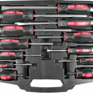 12-delige Stalen Schroevendraaier Set met Antislip Handvat en Koffer
