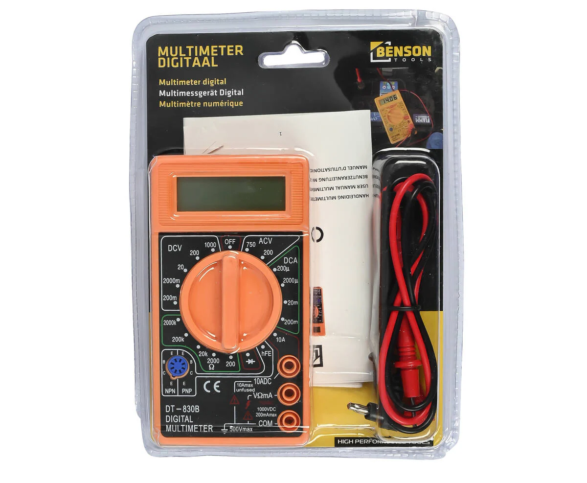 Digitale Multimeter, 1000V DC, 750V AC, 10A DC, Elektrische Metingen - Afbeelding 4