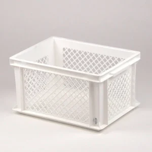 Witte Kunststof Fietskrat 40x30x22 cm - Boeken & Boodschappen Vervoer