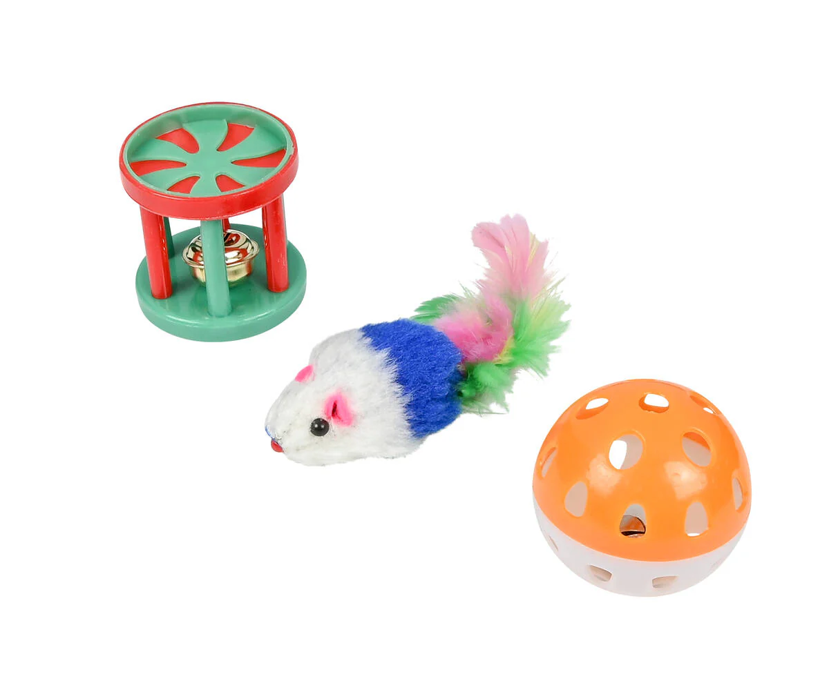 Kattenspeelgoed Mix - 16-delige set met muisjes, ballen, stokken, catnip - Afbeelding 2