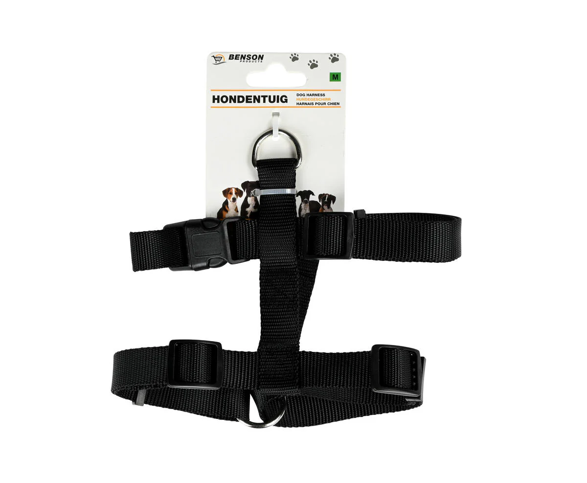Verstelbaar Hondenharnas M Zwart, Nylon, 35-55 cm Buikomvang - Afbeelding 3