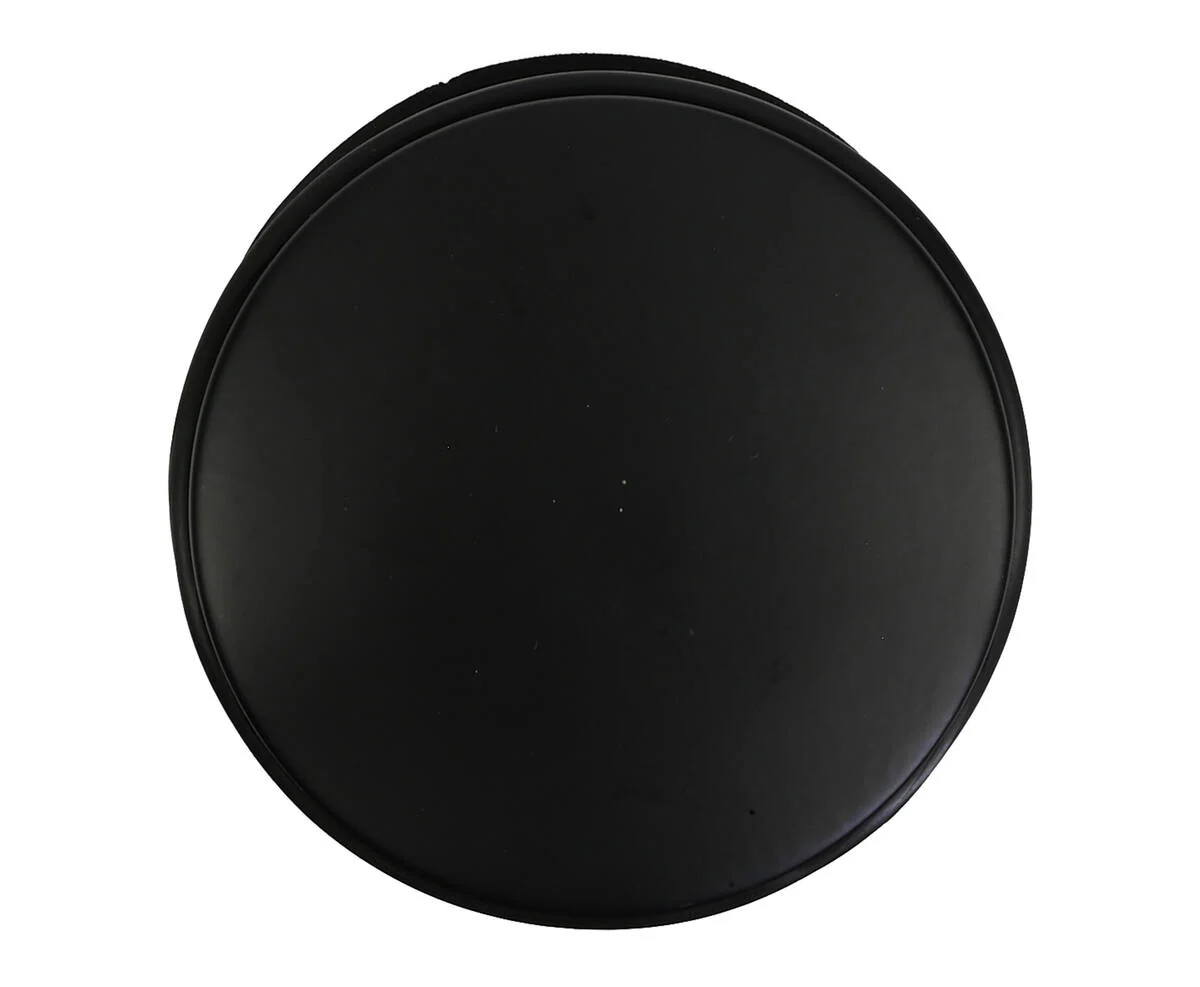 Zwarte RVS Deurstopper ø11 cm, Bescherming met Rubber, 1,1 kg